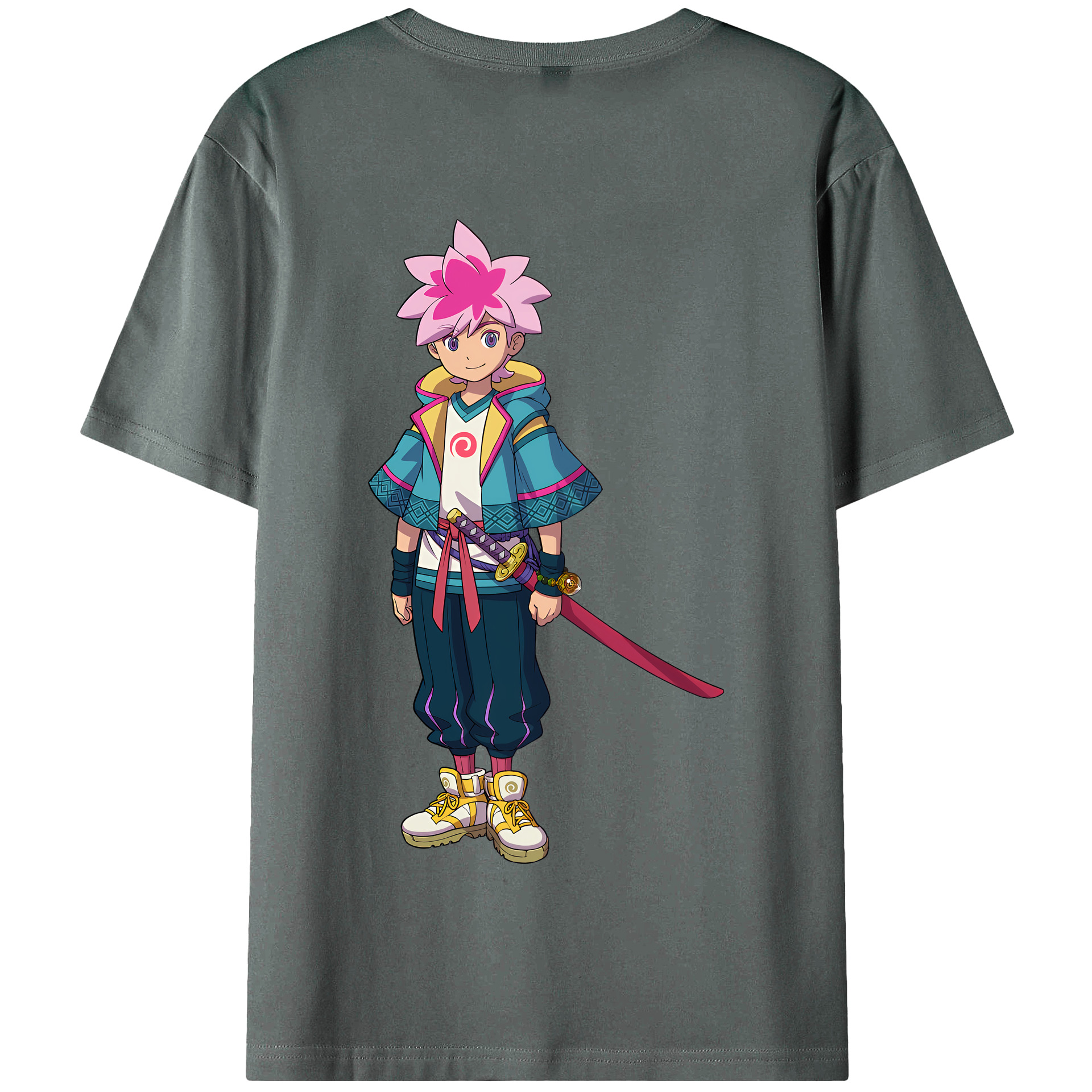（画像用） 妖怪ウォッチ Yo-kai Watch 綿100％半袖Tシャツ（背面プリント）